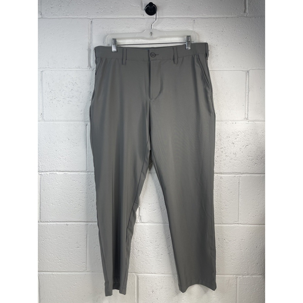 Birdie Bound Pants Men 34x28 Gray Golf Outdoor Sport Comfort Stretch Flex Waist